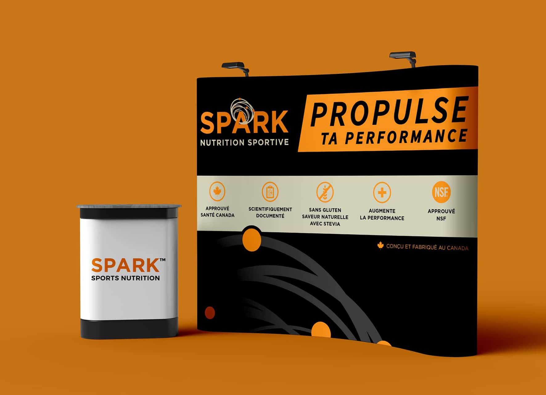 Spark Sports Nutrition trade show booth