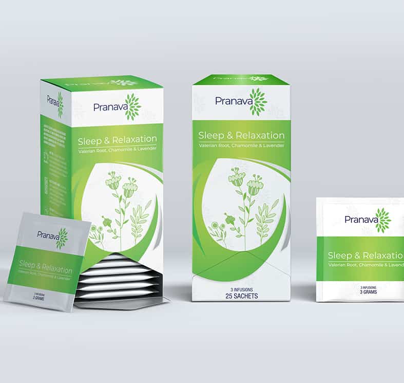Graphics and packaging design on a box, Pranava packaging